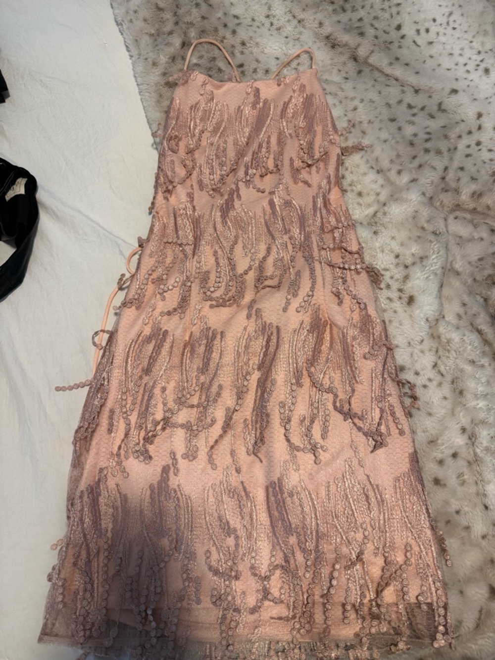 Lulu's Blush Pink Fringe Slip